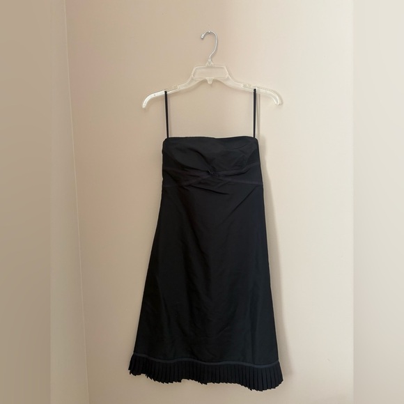 J CREW DRESS 4P BLACK STRAPLESS TAFFETA COCKTAIL 100% Silk NWTS - Picture 2 of 3
